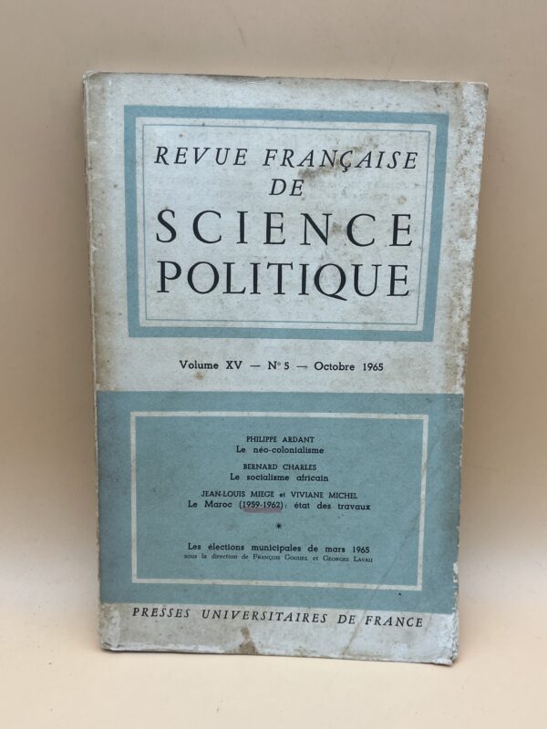 Revue française de science politique – Volume XV N°5 Octobre 1965