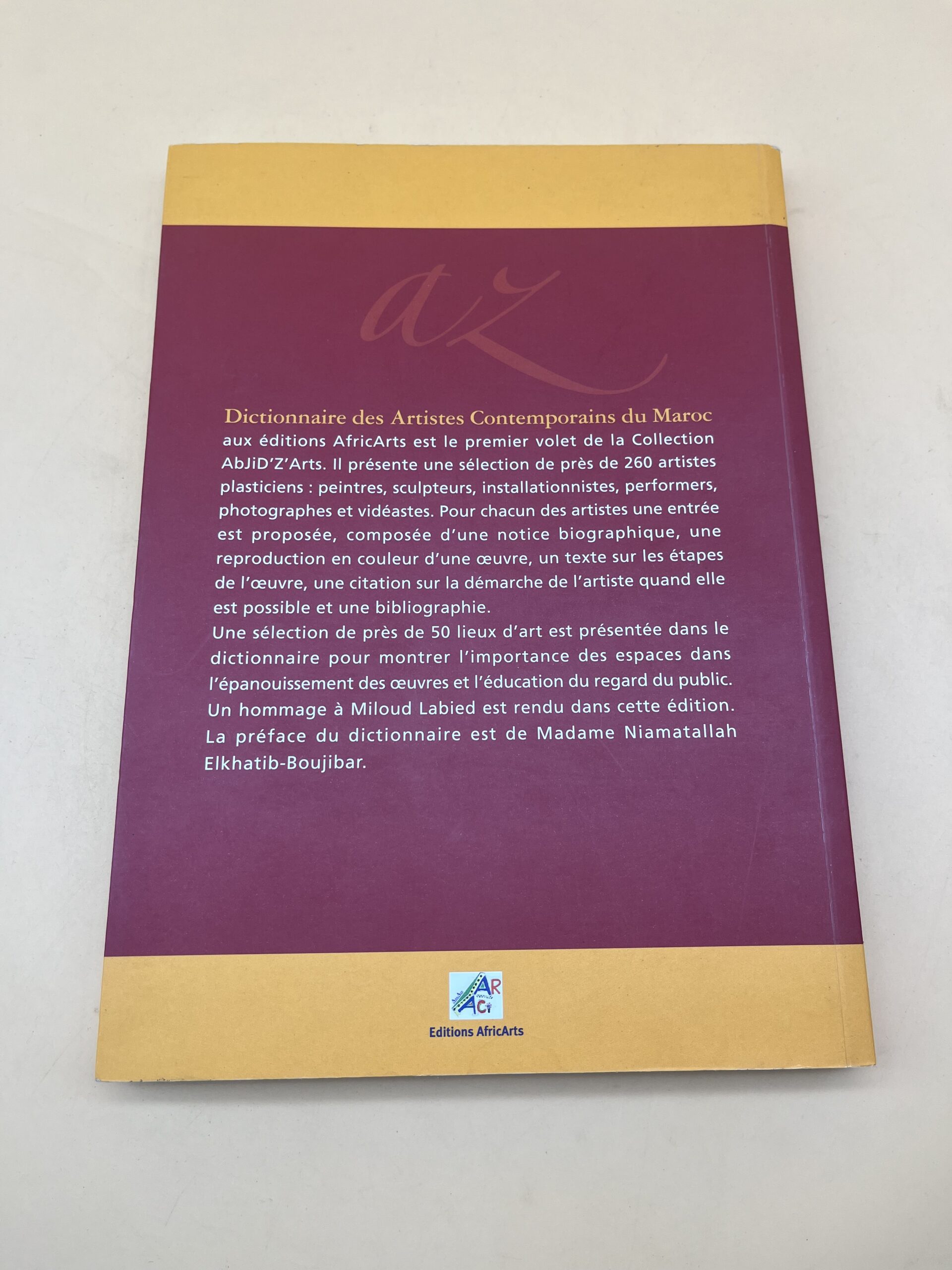 Dictionnaire des artistes contemporains du Maroc Dictionnaire des artistes contemporains du Maroc