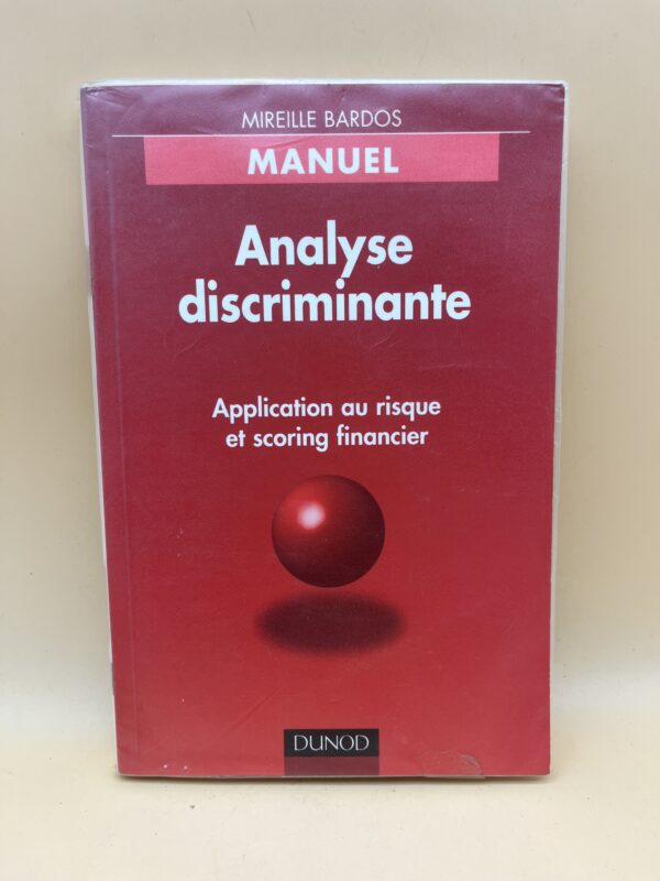2. Manuel — Analyse discriminante — Mireille Bardos