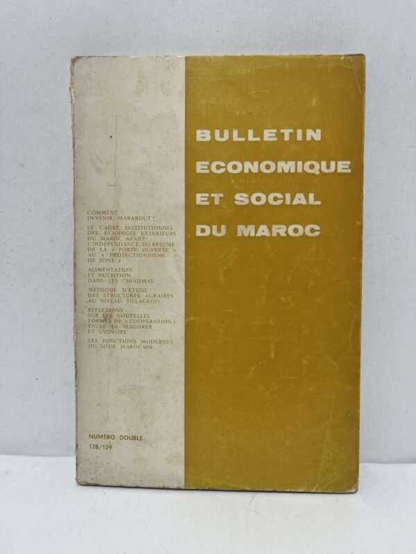 Bulletin économique et social du Maroc – Numéro double 128/129