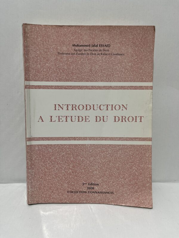 Introduction à l’étude du droit